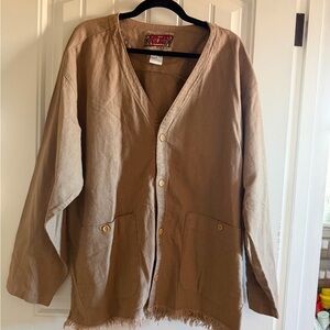 Women's Rag Poets Tan Hemp/Cotton Shacket